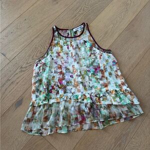 Elizabeth and James Linda Silk Abstract Tank Small
